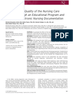 Effects on the Quality of the Nursing Care Process Through an Educational Program and the Use of Electronic Nursing Documentation. International Journal of Nursing Knowledge