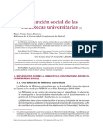 Dialnet LaFuncionSocialDeLasBibliotecasUniversitarias 2173486 PDF