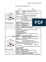 EL Daily Lesson Plan English Hour Prim