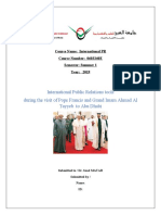 International Public Relations Tools During The Visit of Pope Francis and Grand Imam Ahmad Al Tayyeb To Abu Dhabi