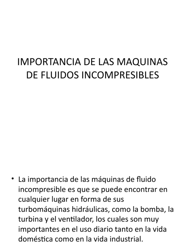 Importancia de Las Maquinas de Fluidos PDF
