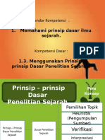 Dasar - Dasar Penelitian Sejarah