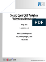 Second Openfoam Workshop: Welcome and Introduction: Open Foam