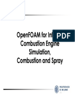 Openfoam For Internal Combustion Engine Simulation, Combustion and Spray