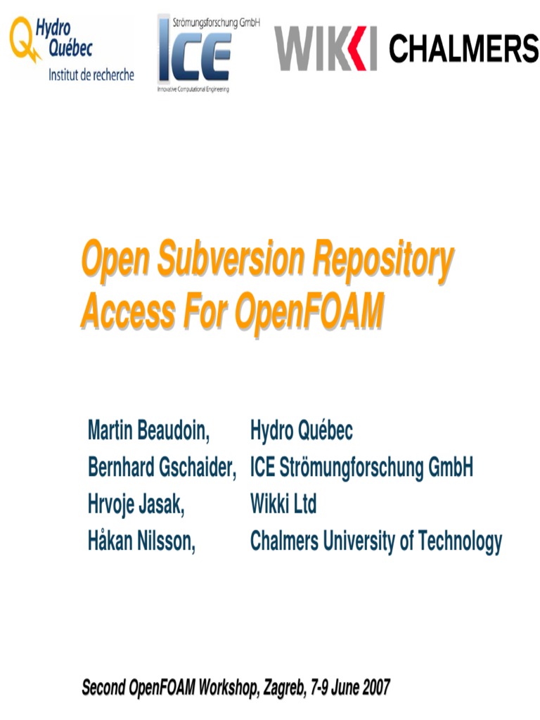 Open Subversion Repository Access For Openfoam | PDF | Version Control ...