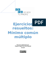 Mínimo Común Múltiplo Ejercicios Resueltos