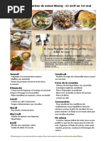 Menu de La Cuisine de Meme Moniq 25 Avril Au 1er Mai