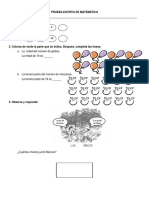 Prueba Escrita de Matemática PDF