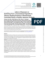 Changes in Biomarkers of Exposure On Switching From A Conventional Cigarette To Tobacco Heating