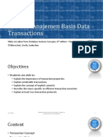 II2250 Manajemen Basis Data Transactions