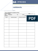 Planilla de Asistencia Psicologia PDF