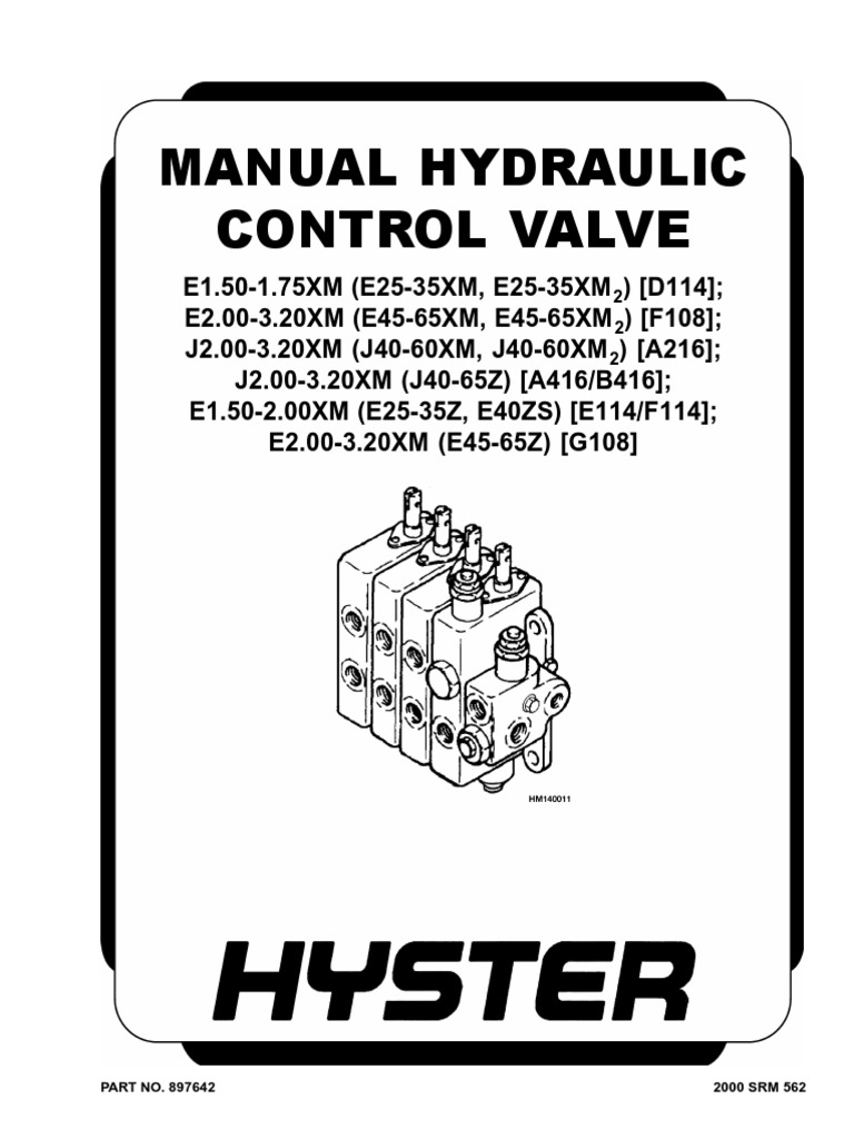 Manual Hydraulic Control Valve - (02-2009) - Us-En | PDF | Valve | Piston