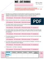 mat exit rubric