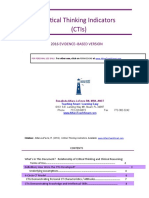 Critical Thinking Indicators (Ctis) : Evidence-Based Version