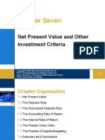 Chapter Seven: Net Present Value and Other Investment Criteria