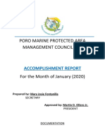 Poro Marine Protected Area Management Council Inc.: Accomplishment Report