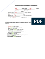 Completa Las Oraciones Escribiendo La Forma Correcta Del Verbo Entre Paréntesis