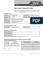 Student Credit Transfer Form