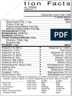 Calories 470 Total Fat 16.5g 25% 8%: Amount Per Serving