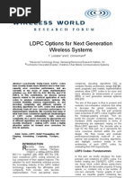 LDPC Options For Next Generation Wireless Systems: T. Lestable and E. Zimmermann