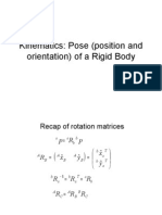 Kinematics: Pose (Position and Orientation) of A Rigid Body