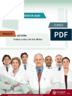 Análisis Jurídico Del Acto Médico PDF