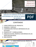 Análisis de sondeos entre estudios línea subterránea del metro de Bogotá y Hospital de Kennedy