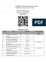 PEMBAGIAN CHAPTER BUKU: The Systematic Design of Instruction Author: Walter Dick, Lou Carey, James O. Carey