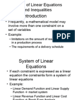 System of Linear Equations and Inequalities