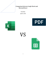 Usability Test Comparison Between Google Sheets and Microsoft Excel