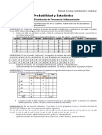 Distribución bidimensional probabilidad estadística