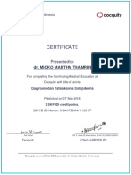 Diagnosis dan Tatalaksana Dislipidemia CME Certificate