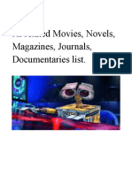 Artificial Intelligence List of Movie, Documentaries PDF