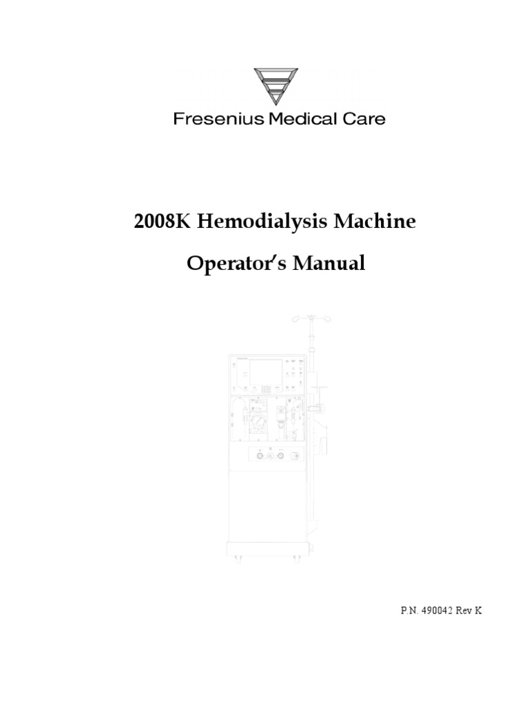 2008k Hemodialysisi Machine Operator S Manual Pdf Pdf Dialysis