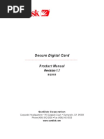 Secure Digital Card: Product Manual