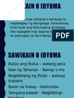 Sawikain O Idyoma