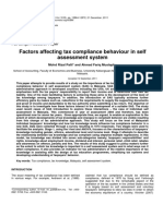 Factors Affecting Tax Compliance Behaviour in Self Assessment System