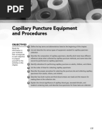 Capillary Puncture Equipment and Procedures: Objectives