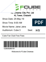 KL Cinema City Pvt. LTD: Show Date: 25-May-19 Show Time: 9:00 AM
