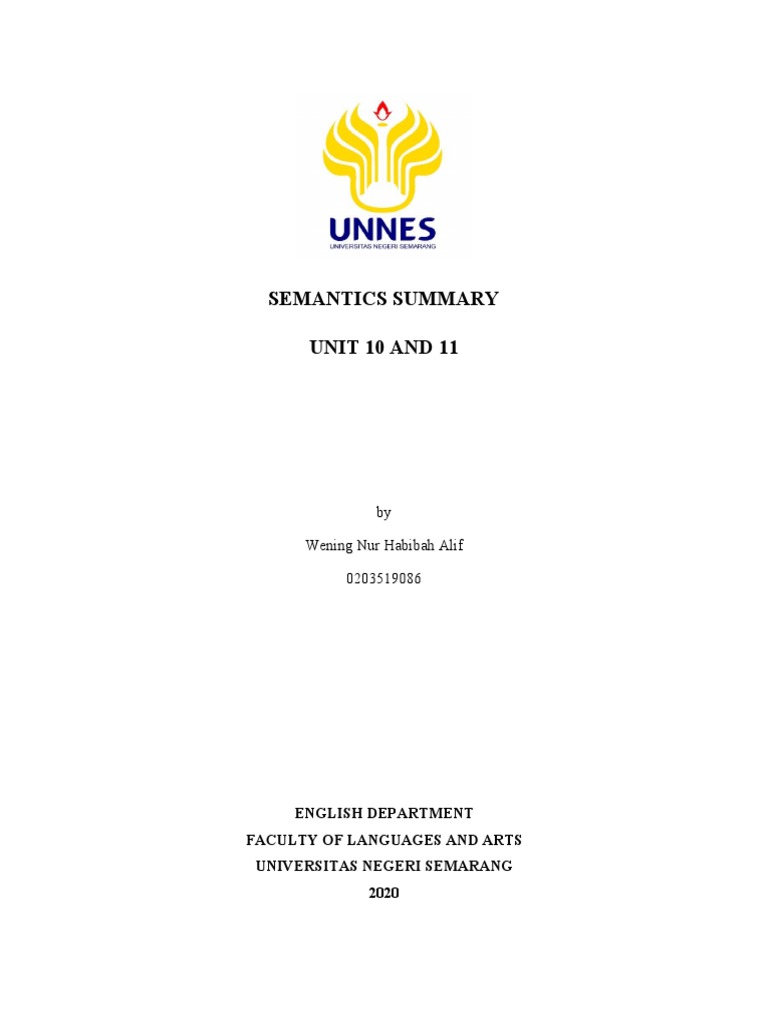 Semantics: Sense Relations Overview | PDF | Semiotics | Semantics