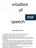 Organization of Speech