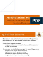 AMB340 Services Marketing - Lecture 2 - Consumer Behaviour
