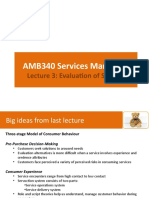 AMB340 Services Marketing - Lecture 3 - Evaluating Services