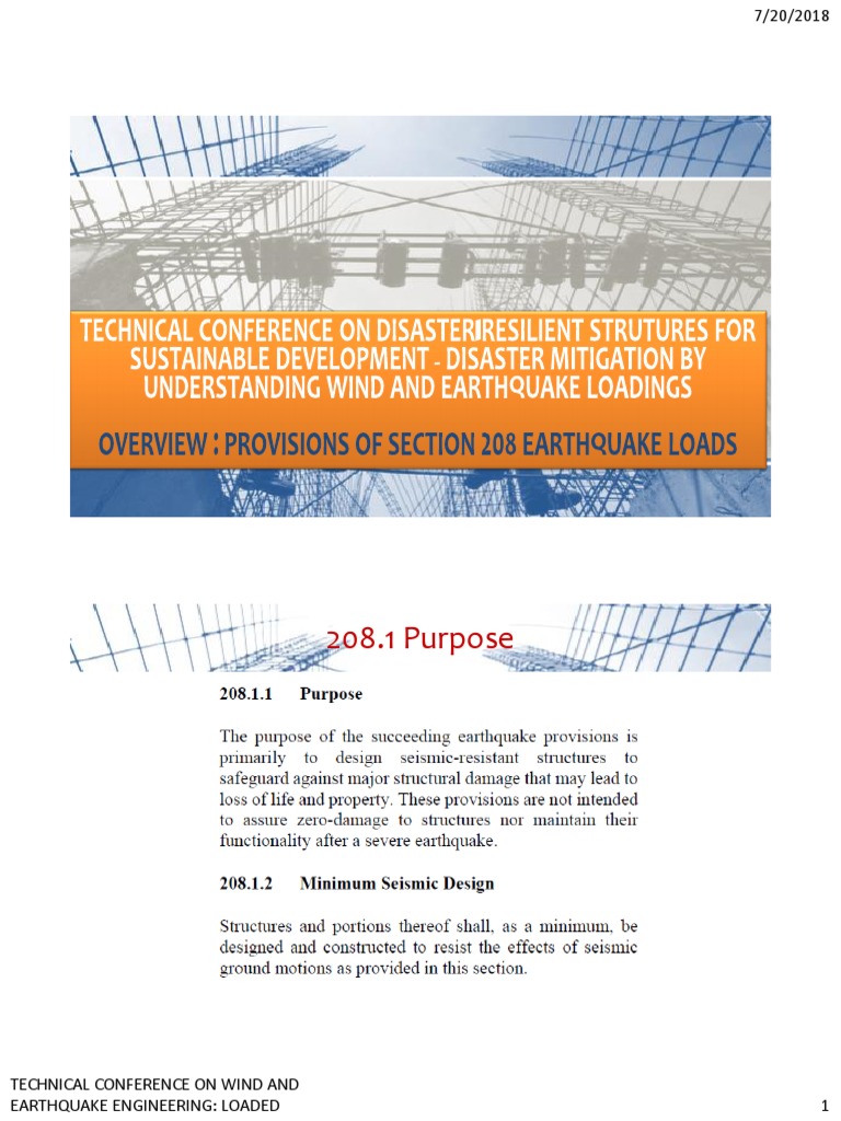 DRSSD09 - Overview Section 208 Earthquake Loads - Rsi | PDF ...