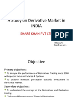 A Study On Derivative Market in India: Share Khan PVT LTD