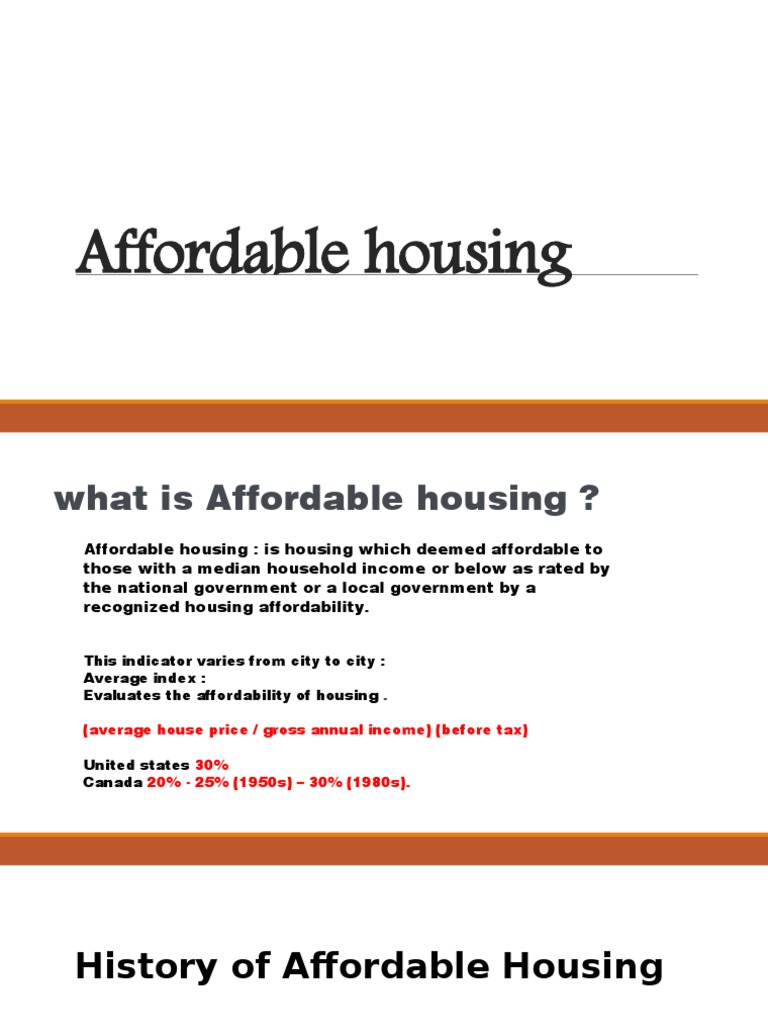 Understanding Affordable Housing Solutions | PDF | Affordable Housing ...
