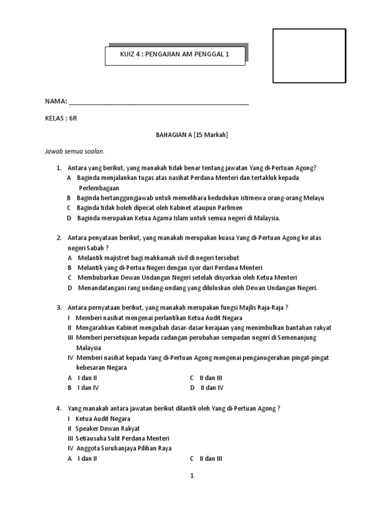 Kuiz Pa 4 6r  PDF