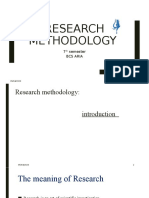 Research Methodology: 7 Semester Bcs Aria