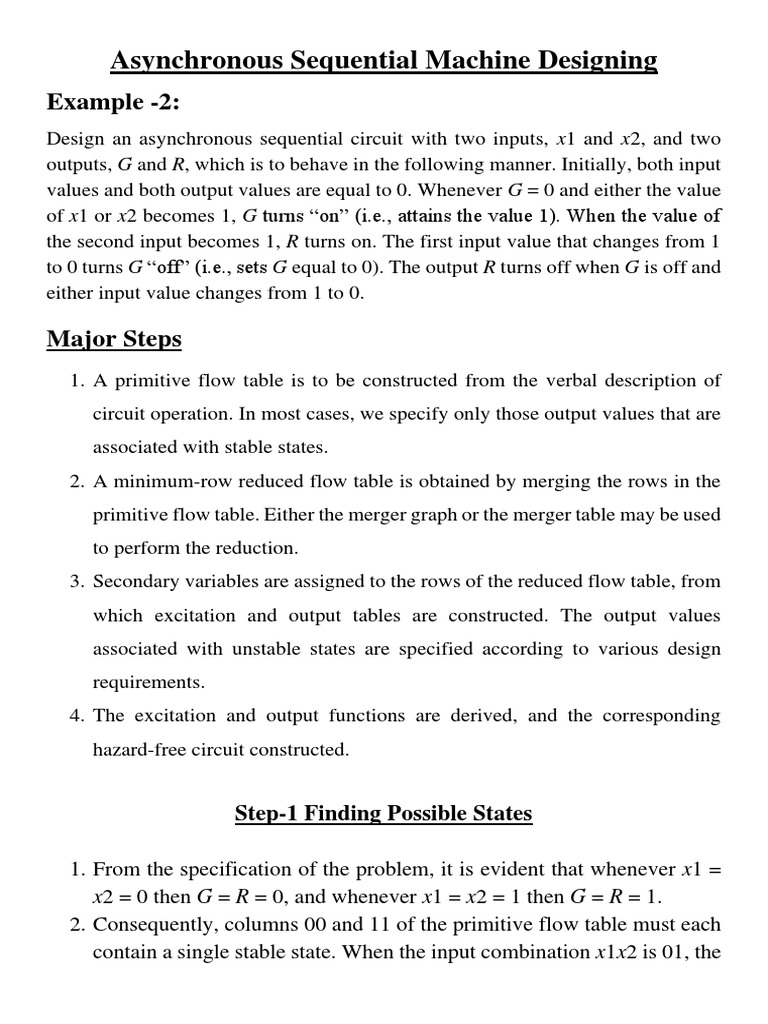 Asynchronous Sequential Circuit Design | PDF | Teaching Methods ...