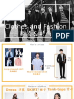 Clothes and Fashion 服裝 & 時尚: Week 5